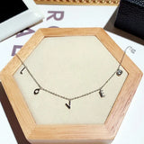 South Korea Silver Bracelet Love Letter Chain Zircon