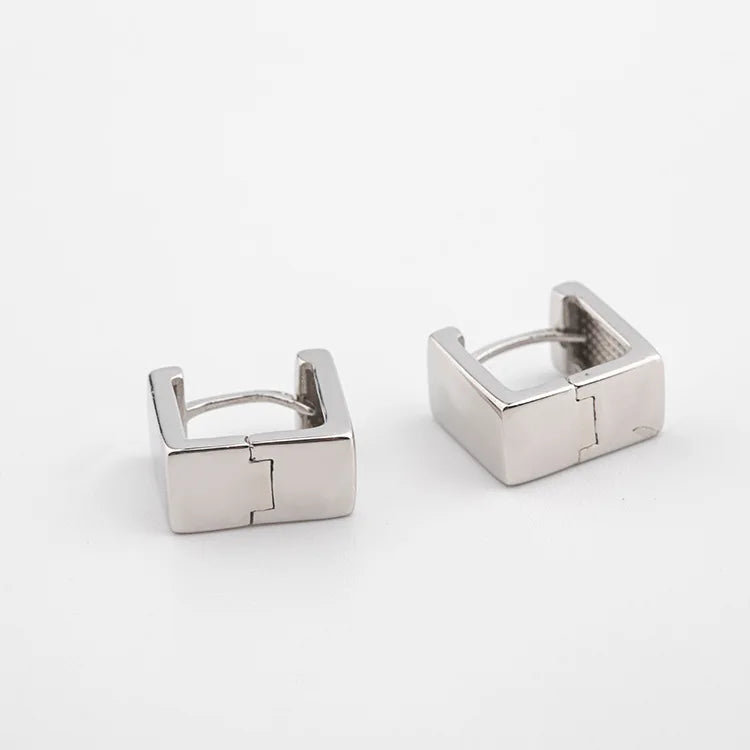 Korean S925 Sterling Silver Ear Stud Girl's Diamond Silver Earrings
