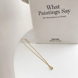 South Korea S925 Sterling Silver Mini Water Drop Necklace Women