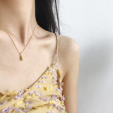 South Korea S925 Sterling Silver Mini Water Drop Necklace Women