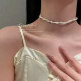 South Korea Pearl Geometric Necklace for Women