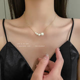 South Korea Pearl Geometric Necklace for Women