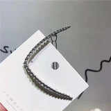 Korean Zircon Net Red Hairpin - Cross Diamond Side Clip