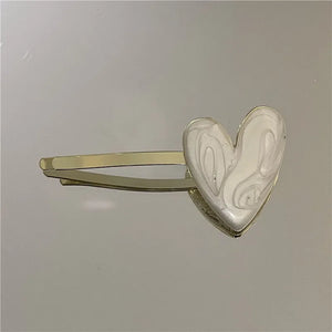 Korean Style Heart Earrings for Women, Irregular Design, Sweet and Elegant