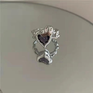 South Korea Irregular Love Set Diamond Pendant Necklace