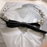 South Korea Net Red Crystal Diamond Head Hoop Thin Edge