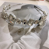 South Korea Net Red Crystal Diamond Head Hoop Thin Edge