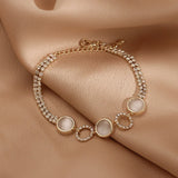 Korean Rhinestone Opal Bracelet for Women