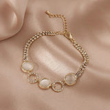 Korean Rhinestone Opal Bracelet for Women