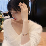 Korean Rhinestone Opal Bracelet for Women