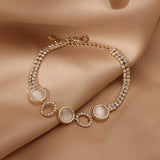 Korean Rhinestone Opal Bracelet for Women