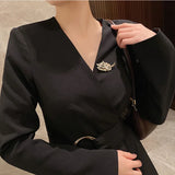 Korean Wheat Ear Opal Brooch Women's Anti-glare Brooch