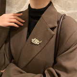 Korean Wheat Ear Opal Brooch Women's Anti-glare Brooch
