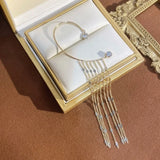 Korean Long Tassel Ear Bone Clip for Women's Prom Party