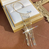 Korean Long Tassel Ear Bone Clip for Women's Prom Party