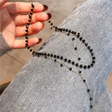 Temperament Rhinestone Collar Necklace Double Layered Necklace