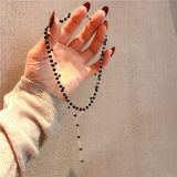 Temperament Rhinestone Collar Necklace Double Layered Necklace