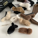 Sweet Plush Rabbit Hair Clip for Women