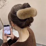 Sweet Plush Rabbit Hair Clip for Women