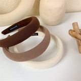 Solid Khaki Sponge Headband Women Hair Accessories