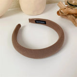 Solid Khaki Sponge Headband Women Hair Accessories