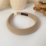 Solid Khaki Sponge Headband Women Hair Accessories