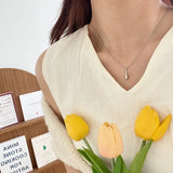 S925 Silver Water Drop Chain Necklace for Girls