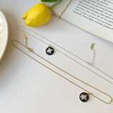 S925 Silver Glaze Star Zircon Necklace