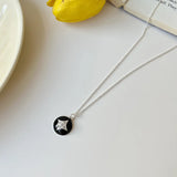 S925 Silver Glaze Star Zircon Necklace