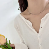 S925 Silver Star Choker Necklace for Girls