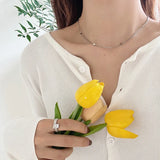 S925 Silver Star Choker Necklace for Girls