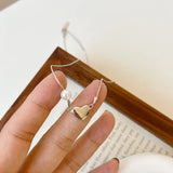 S925 Silver Love Pearl Asymmetrical Necklace