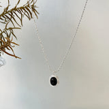 Retro Oval Agate Necklace in S925 Silver