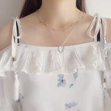S925 Silver Double Layer Bead Collar Necklace