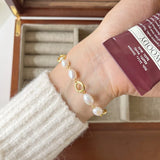 S925 Silver Pearl Circle Personalized Bracelet for Girls