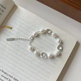 S925 Silver Pearl Circle Personalized Bracelet for Girls
