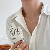 S925 Silver Girl Double Layer Snake Bone Chain Necklace
