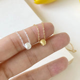 S925 Silver Girl Texture Cat's Eye Ball Necklace