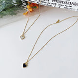 S925 Silver Ins Wind Agate Shell Love Necklace Girl