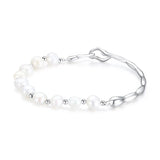 S925 Silver Irregular Pearl Bracelet