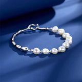 S925 Silver Irregular Pearl Bracelet