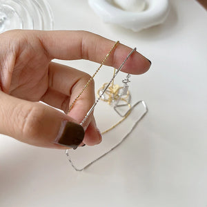 S925 Silver Ins Style Geometric Necklace Female