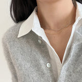 S925 Silver Ins Style Geometric Necklace Female
