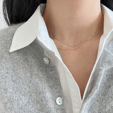 S925 Silver Ins Style Geometric Necklace Female