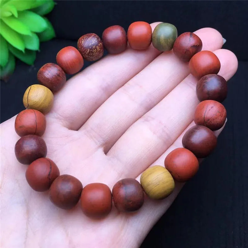 Red Bead Single Circle Bracelet Healing Gemstone Jewelry