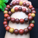 Red Bead Single Circle Bracelet Healing Gemstone Jewelry