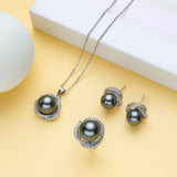 Pearl Jewelry Set with Zircon for Women Party Wedding Gift