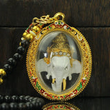 SE Asia Temple Greco Buddhist Talisman Ganesha Wealth Amulet