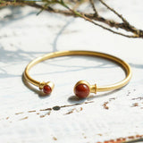 Southern Red Agate Bracelet Small Sterling Silver Plated