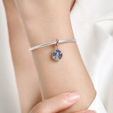 Space Airplane Stars Dangle Charm S925 Sterling Silver Bead